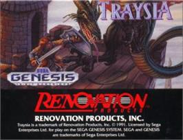 Cartridge artwork for Traysia on the Sega Nomad.