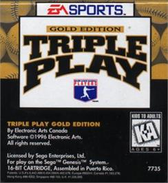 Cartridge artwork for Triple Play Gold on the Sega Nomad.