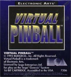 Cartridge artwork for Virtual Pinball on the Sega Nomad.