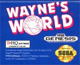 Cartridge artwork for Wayne's World on the Sega Nomad.