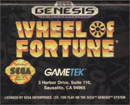 Cartridge artwork for Wheel Of Fortune on the Sega Nomad.