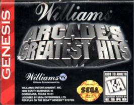 Cartridge artwork for Williams Arcade's Greatest Hits on the Sega Nomad.