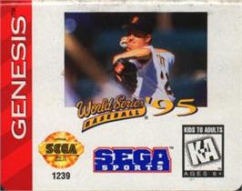 Cartridge artwork for World Series Baseball '95 on the Sega Nomad.