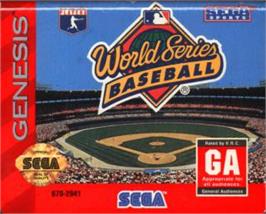 Cartridge artwork for World Series Baseball on the Sega Nomad.