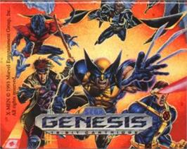 Cartridge artwork for X-Men on the Sega Nomad.