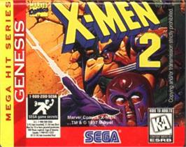 Cartridge artwork for X-Men 2: Clone Wars on the Sega Nomad.