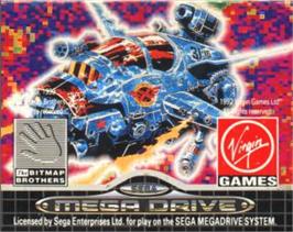 Cartridge artwork for Xenon 2: Megablast on the Sega Nomad.