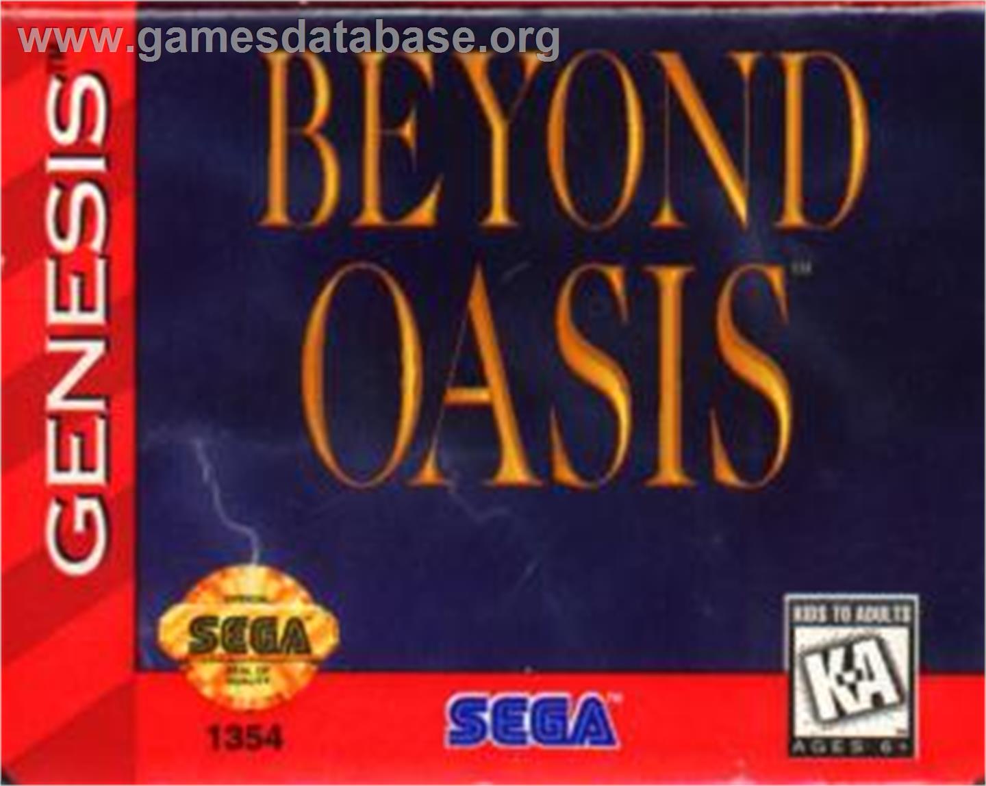 Beyond Oasis - Sega Nomad - Artwork - Cartridge
