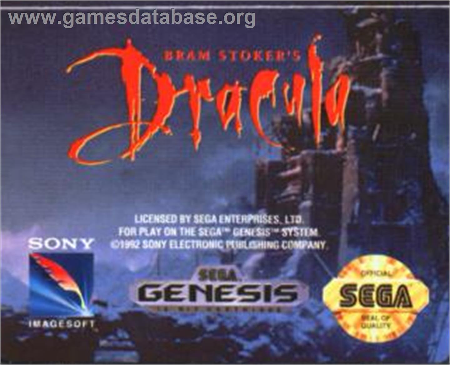 Bram Stoker's Dracula - Sega Nomad - Artwork - Cartridge