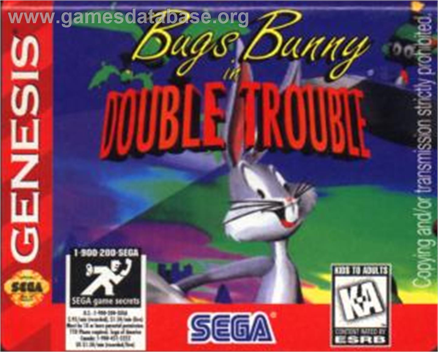 Bugs Bunny in Double Trouble - Sega Nomad - Artwork - Cartridge