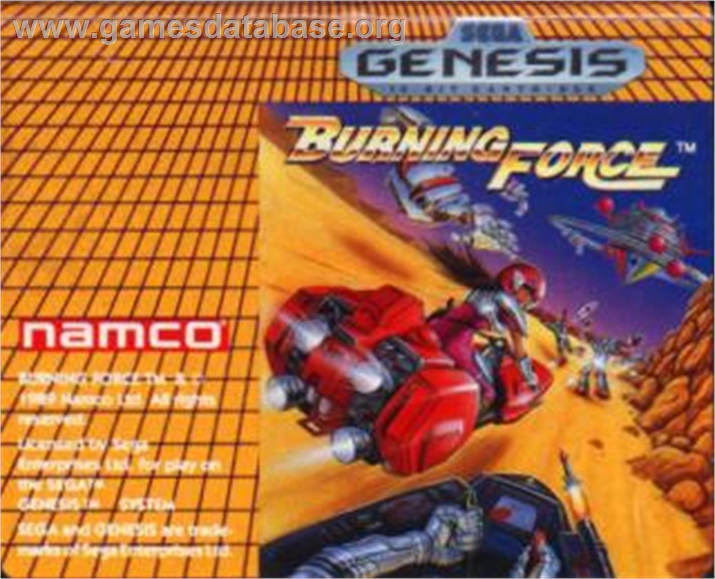 Burning Force - Sega Nomad - Artwork - Cartridge