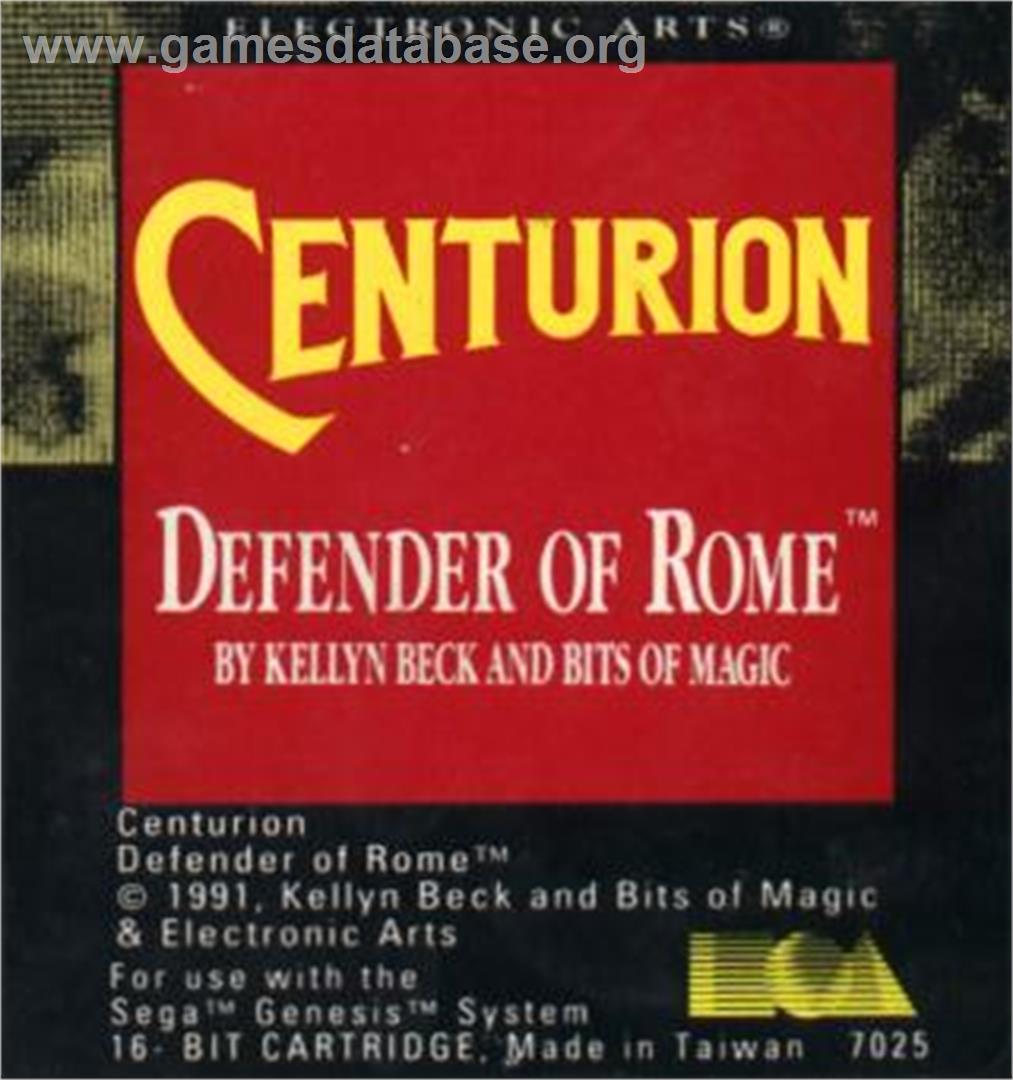 Centurion: Defender of Rome - Sega Nomad - Artwork - Cartridge