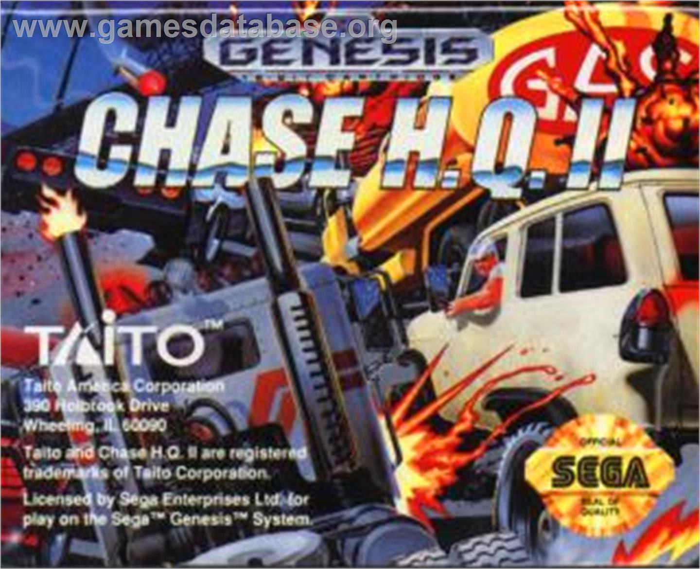 Chase H.Q. 2 - Sega Nomad - Artwork - Cartridge