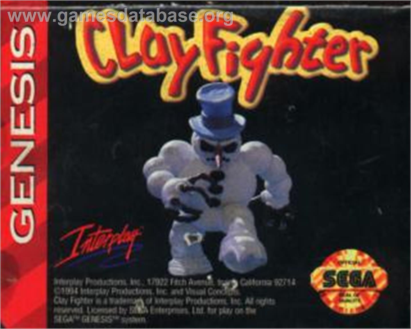 Clay Fighter - Sega Nomad - Artwork - Cartridge