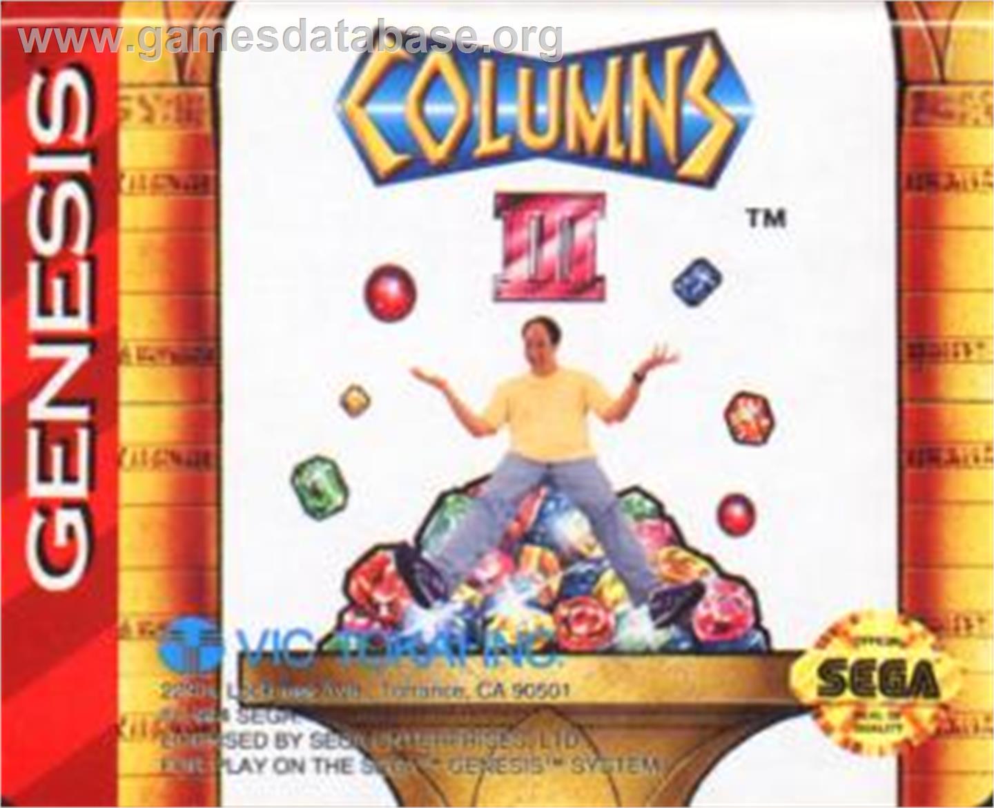 Columns III - Sega Nomad - Artwork - Cartridge