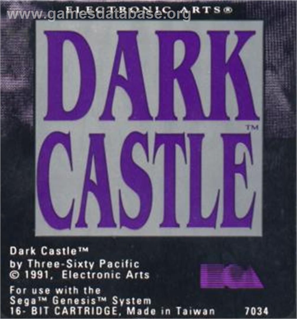 Dark Castle - Sega Nomad - Artwork - Cartridge
