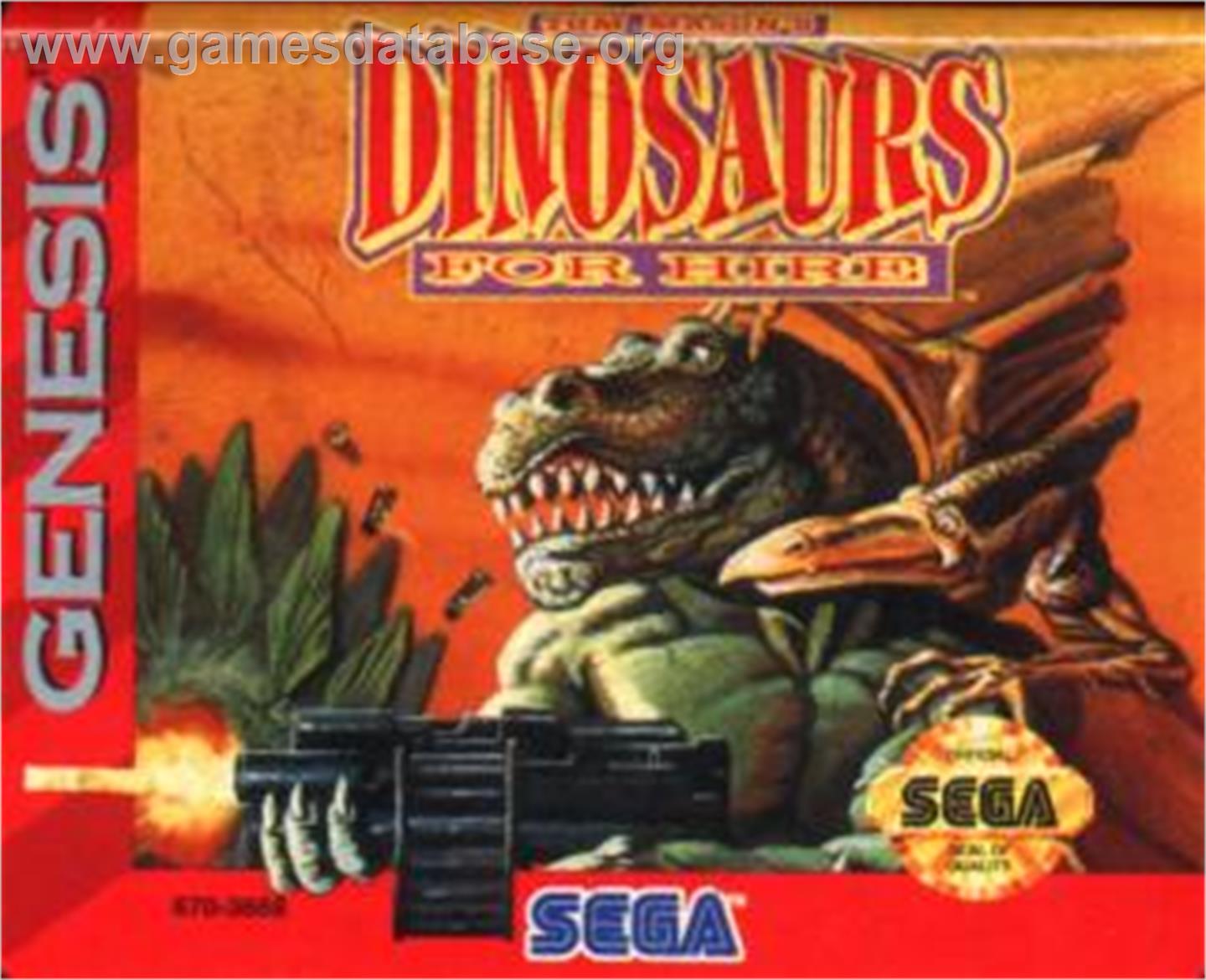 Dinosaurs for Hire - Sega Nomad - Artwork - Cartridge