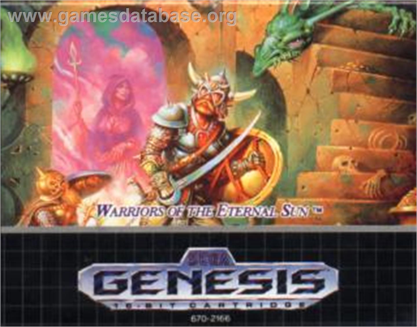 Dungeons & Dragons: Warriors of the Eternal Sun - Sega Nomad - Artwork - Cartridge
