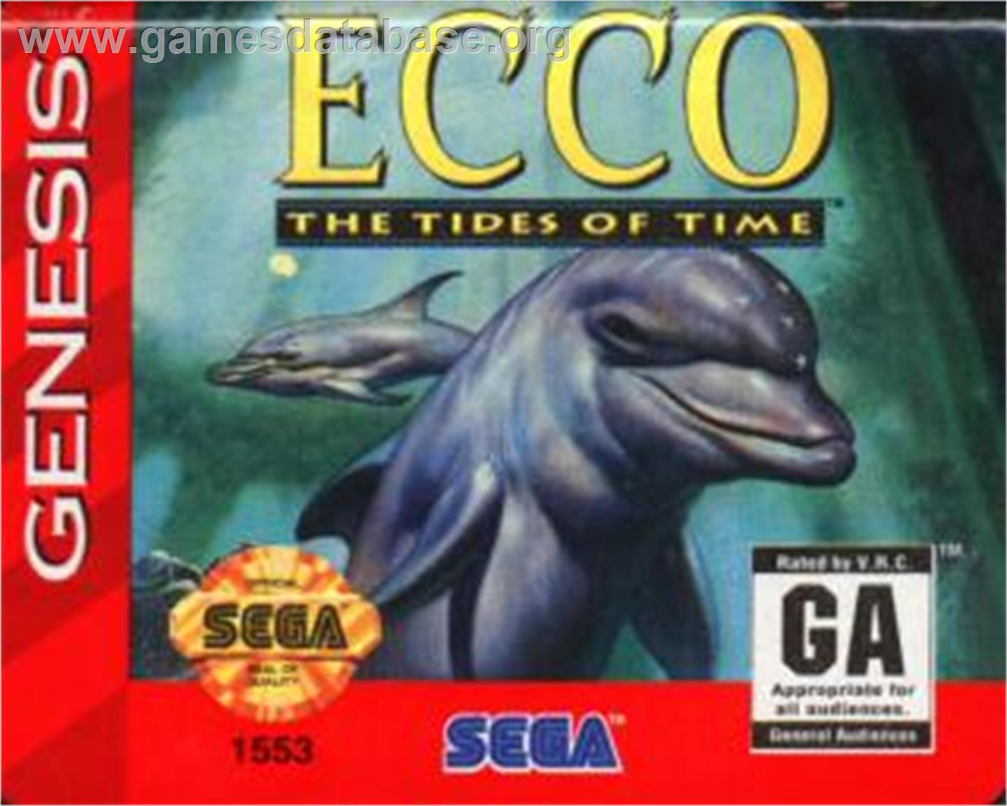Ecco 2: The Tides of Time - Sega Nomad - Artwork - Cartridge
