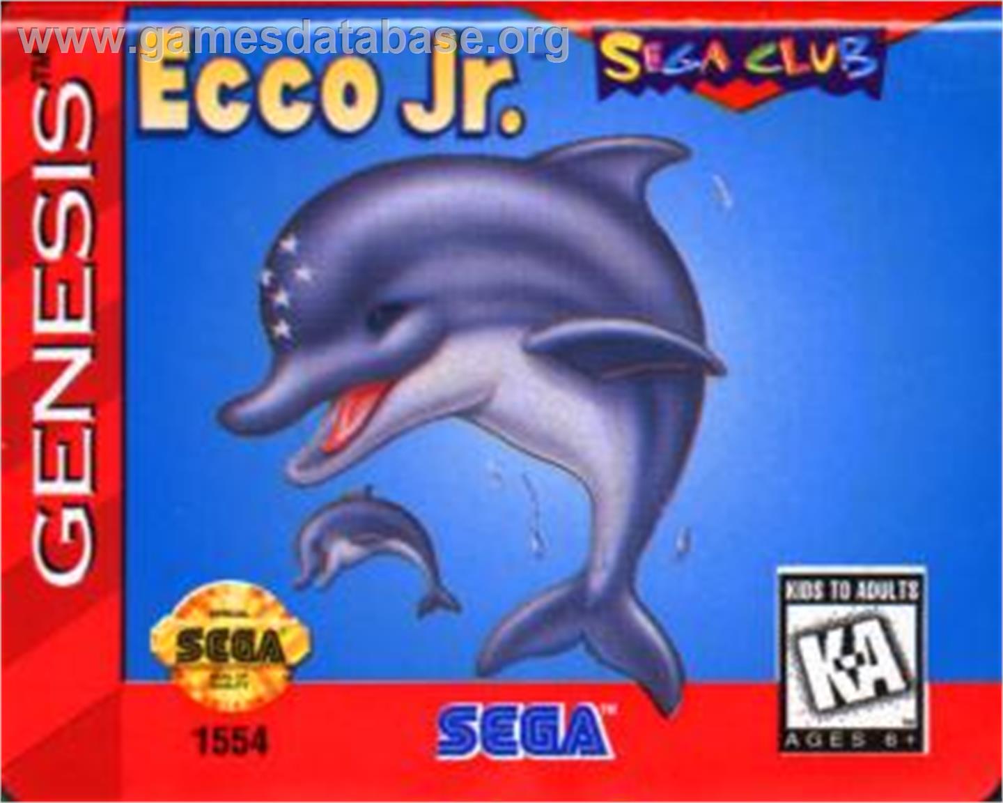 Ecco Jr. - Sega Nomad - Artwork - Cartridge