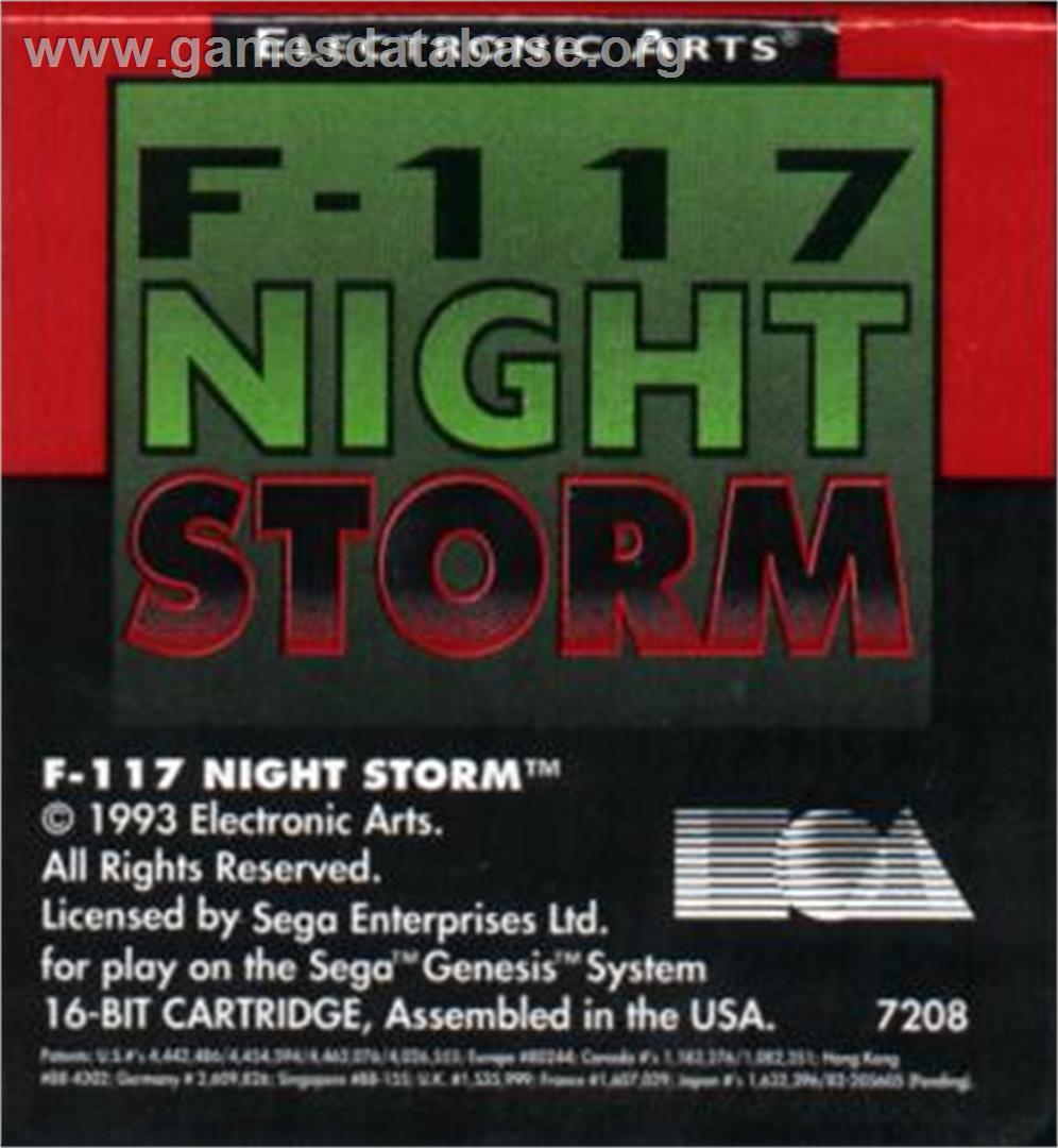 F-117 Night Storm - Sega Nomad - Artwork - Cartridge