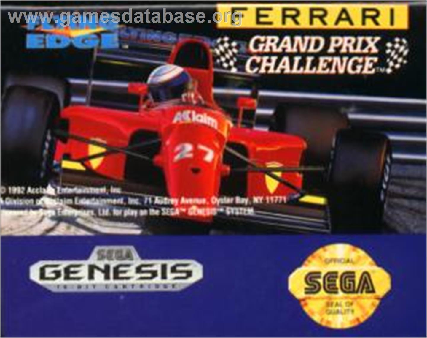 Ferrari Grand Prix Challenge - Sega Nomad - Artwork - Cartridge