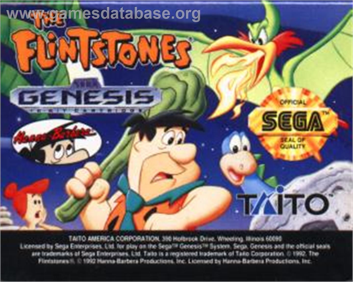 Flintstones, The - Sega Nomad - Artwork - Cartridge