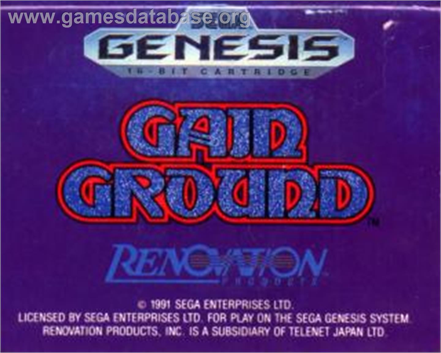 Gain Ground - Sega Nomad - Artwork - Cartridge