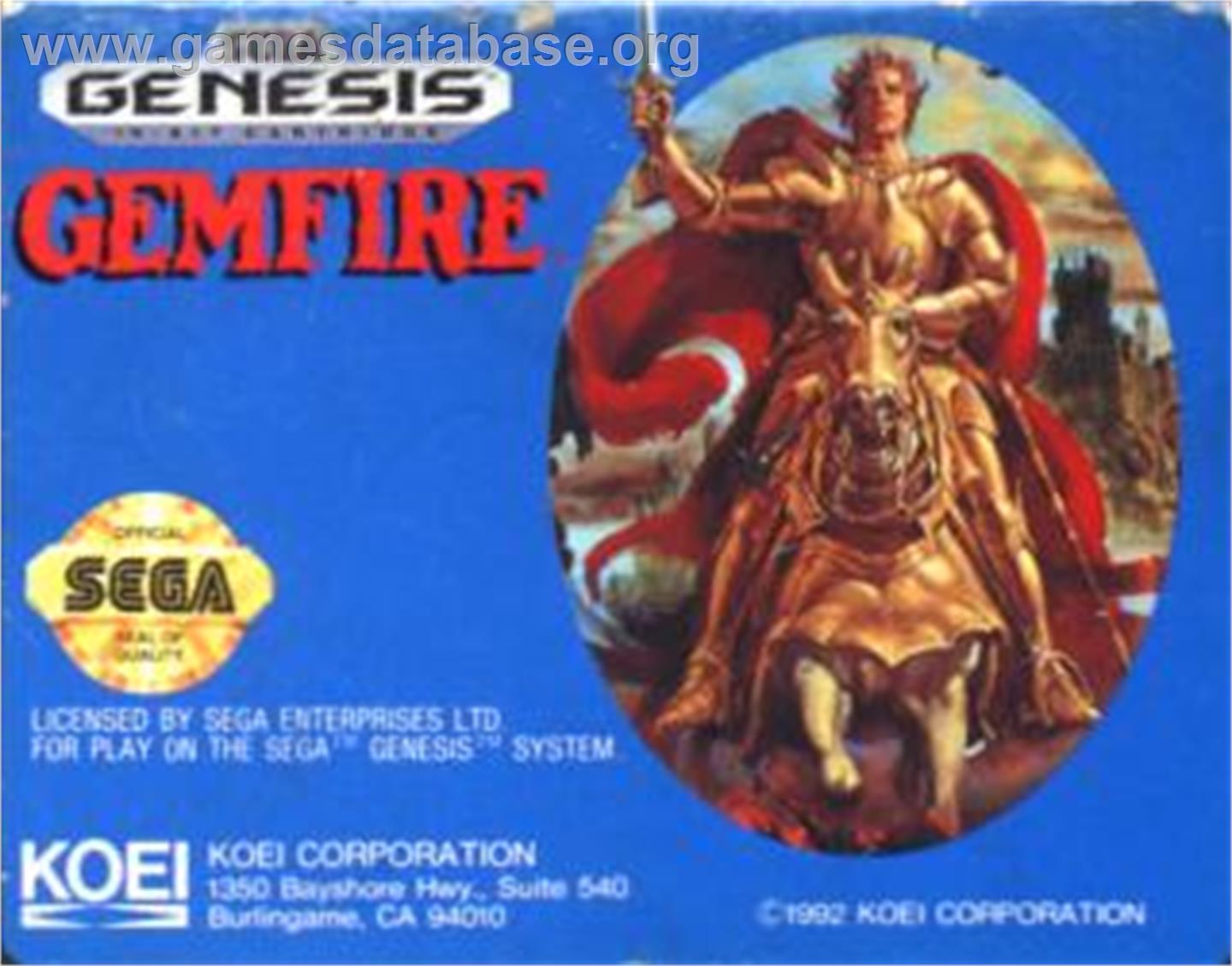Gemfire - Sega Nomad - Artwork - Cartridge