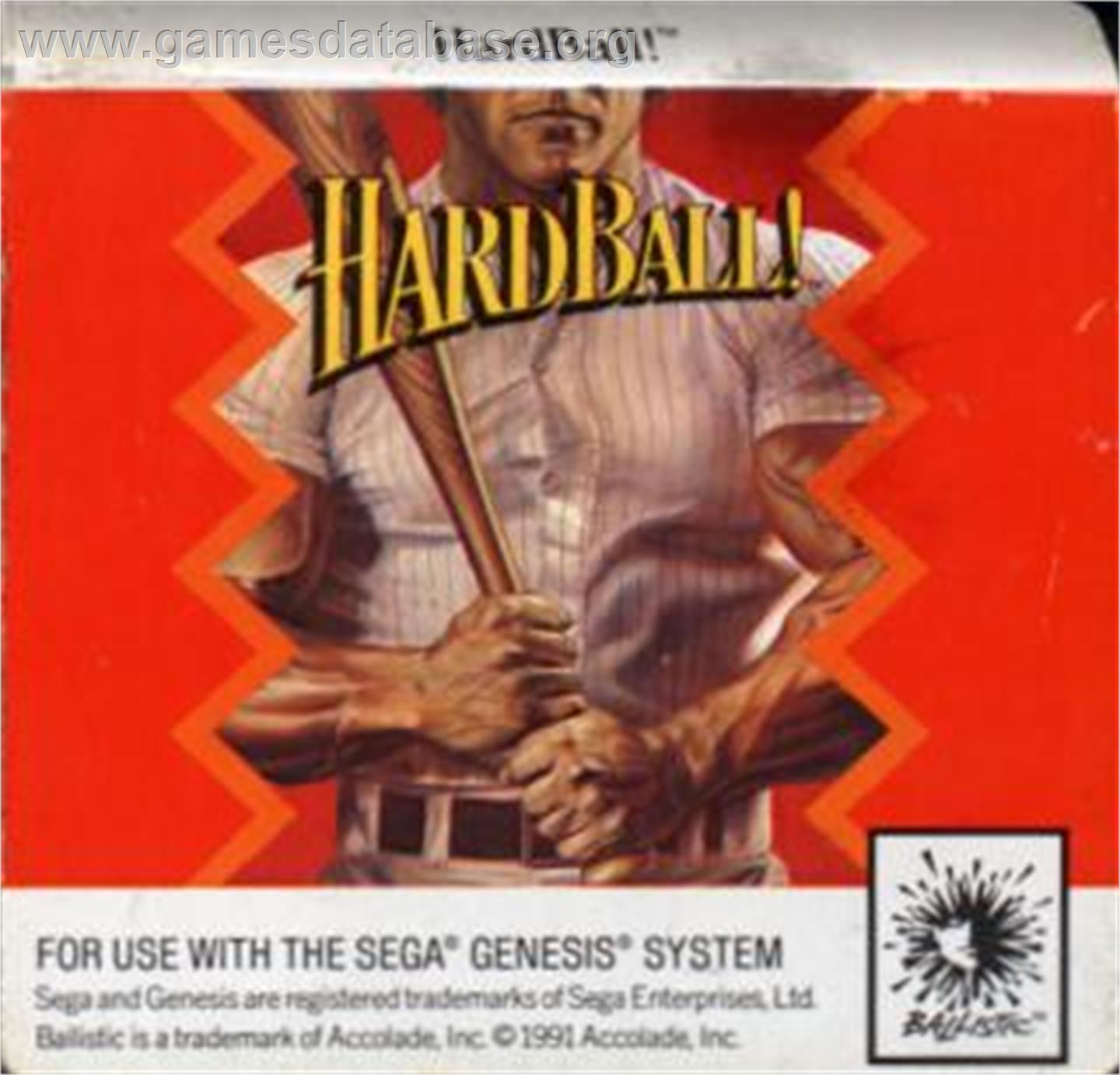 HardBall - Sega Nomad - Artwork - Cartridge