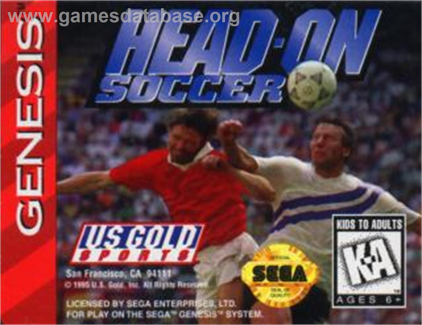 Head-On Soccer - Sega Nomad - Artwork - Cartridge