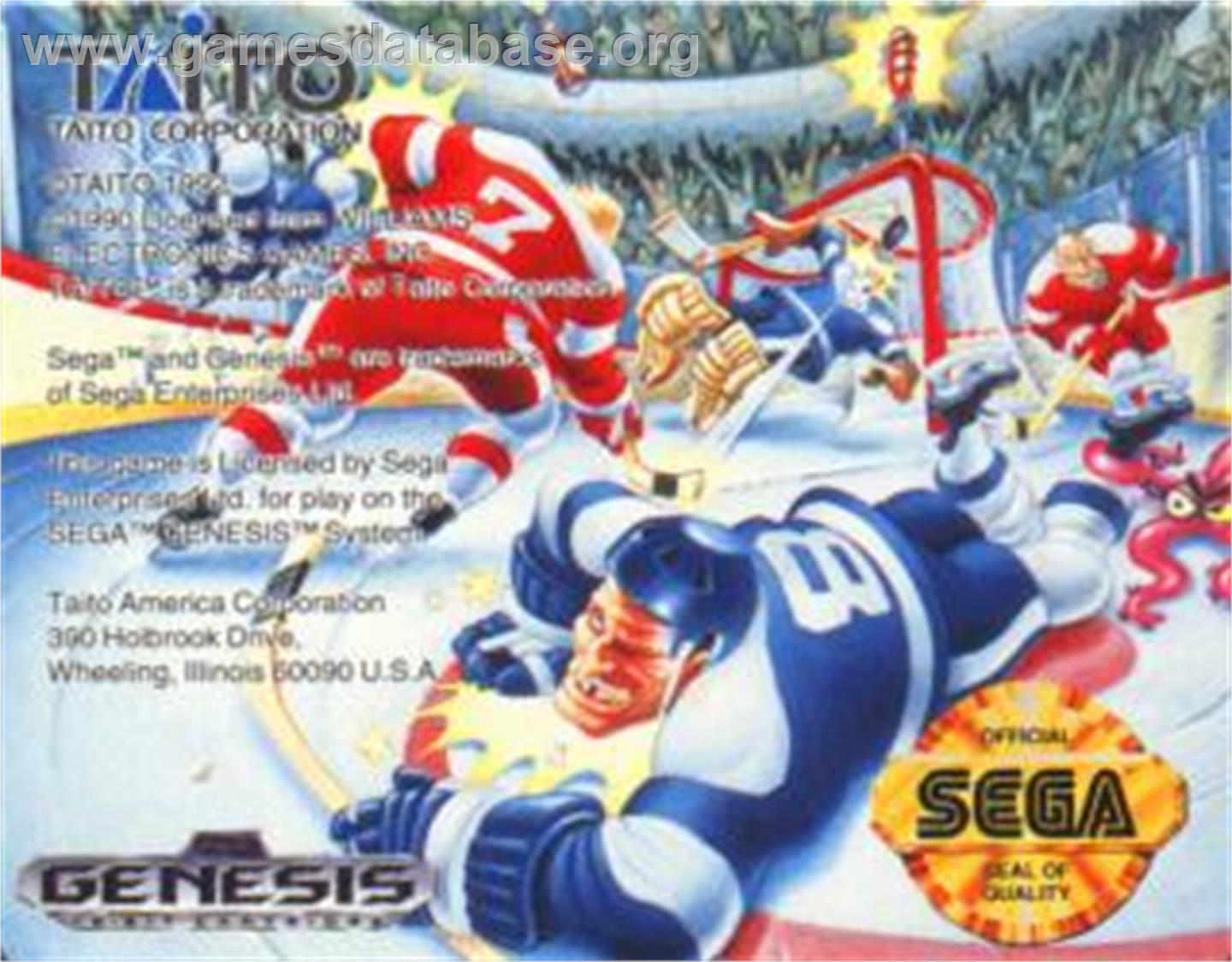 Hit The Ice - Sega Nomad - Artwork - Cartridge