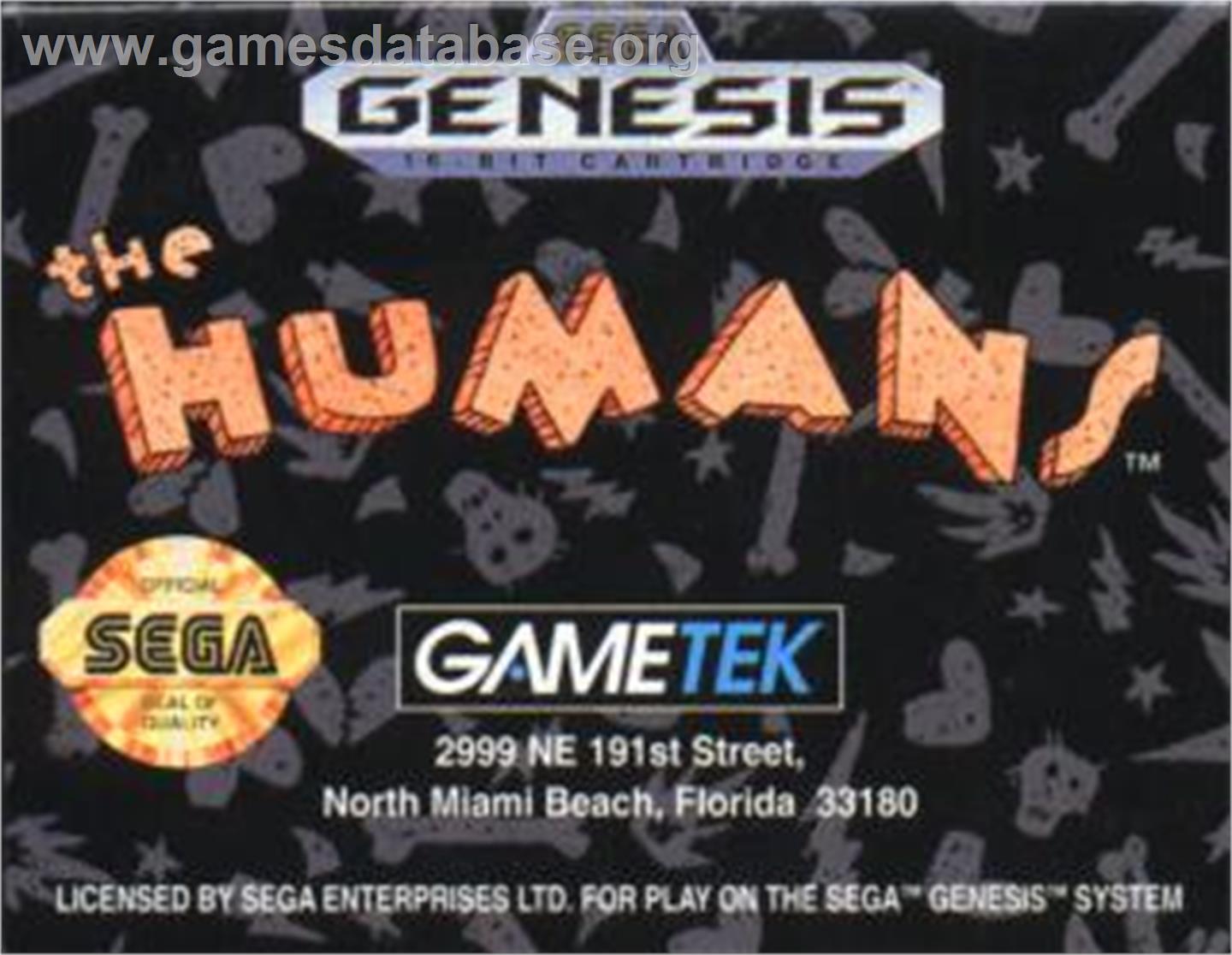 Humans, The - Sega Nomad - Artwork - Cartridge