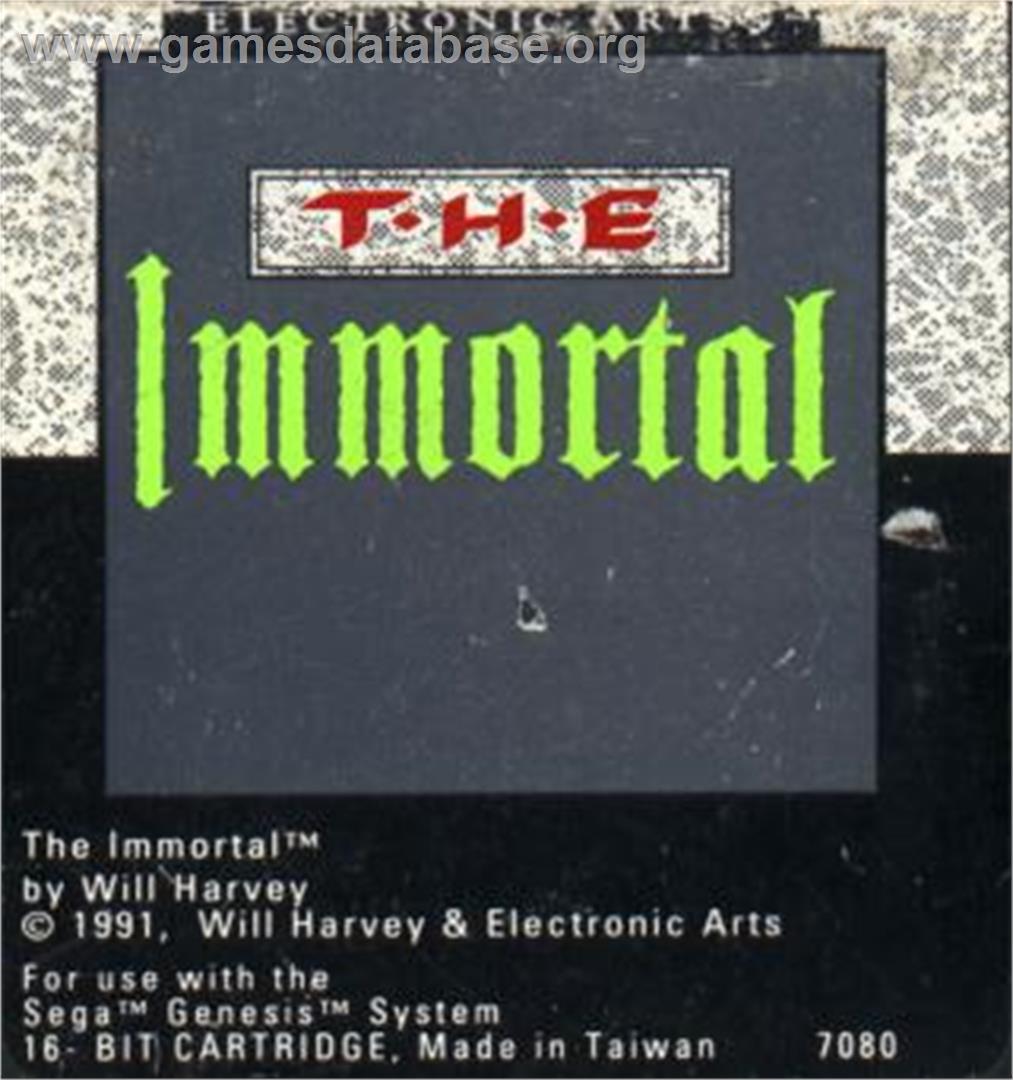 Immortal, The - Sega Nomad - Artwork - Cartridge
