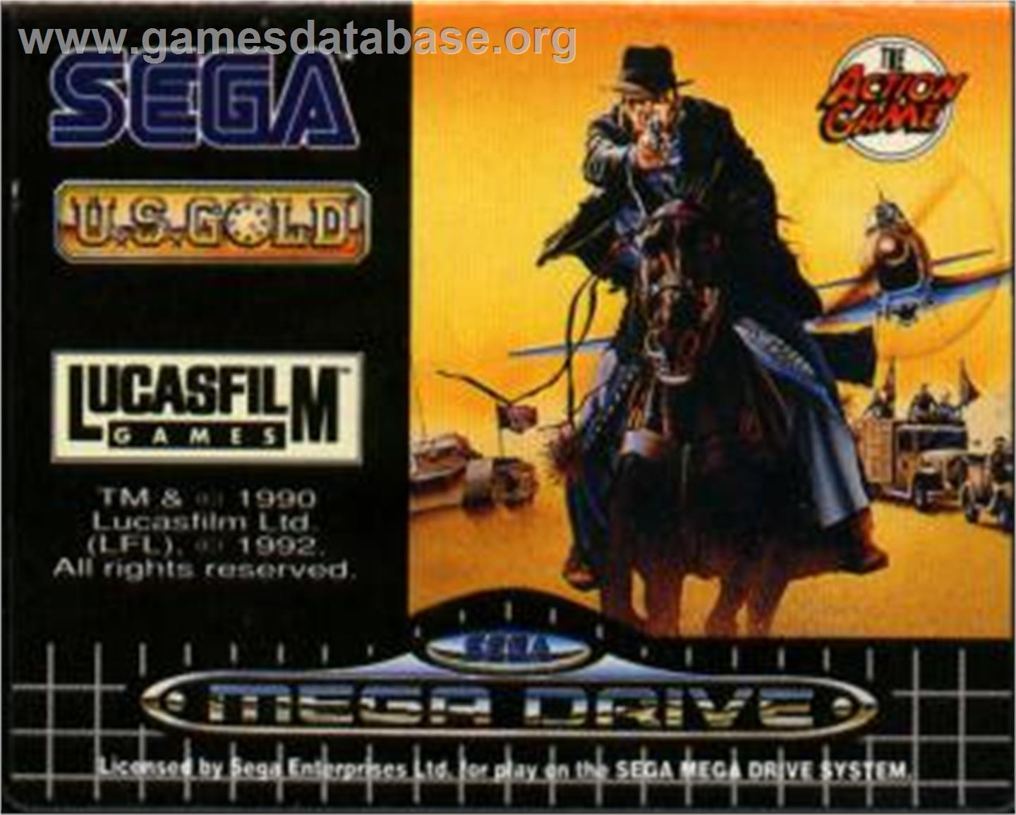 Indiana Jones and the Last Crusade: The Action Game - Sega Nomad - Artwork - Cartridge