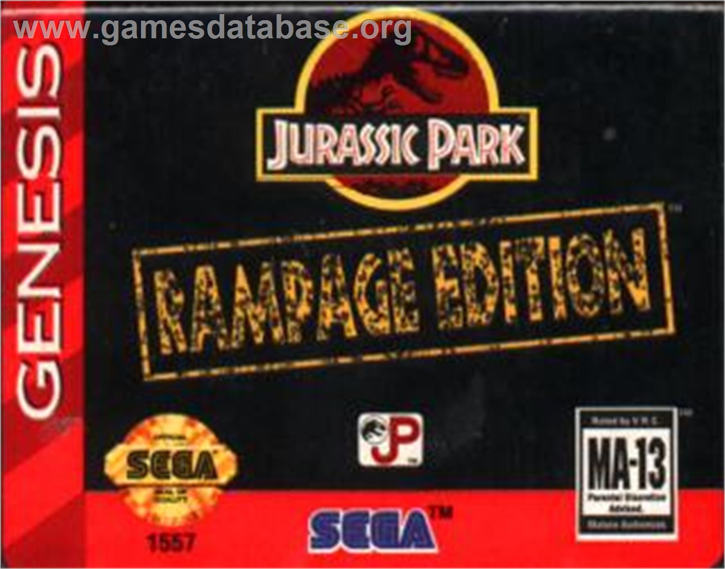 Jurassic Park - Rampage Edition - Sega Nomad - Artwork - Cartridge