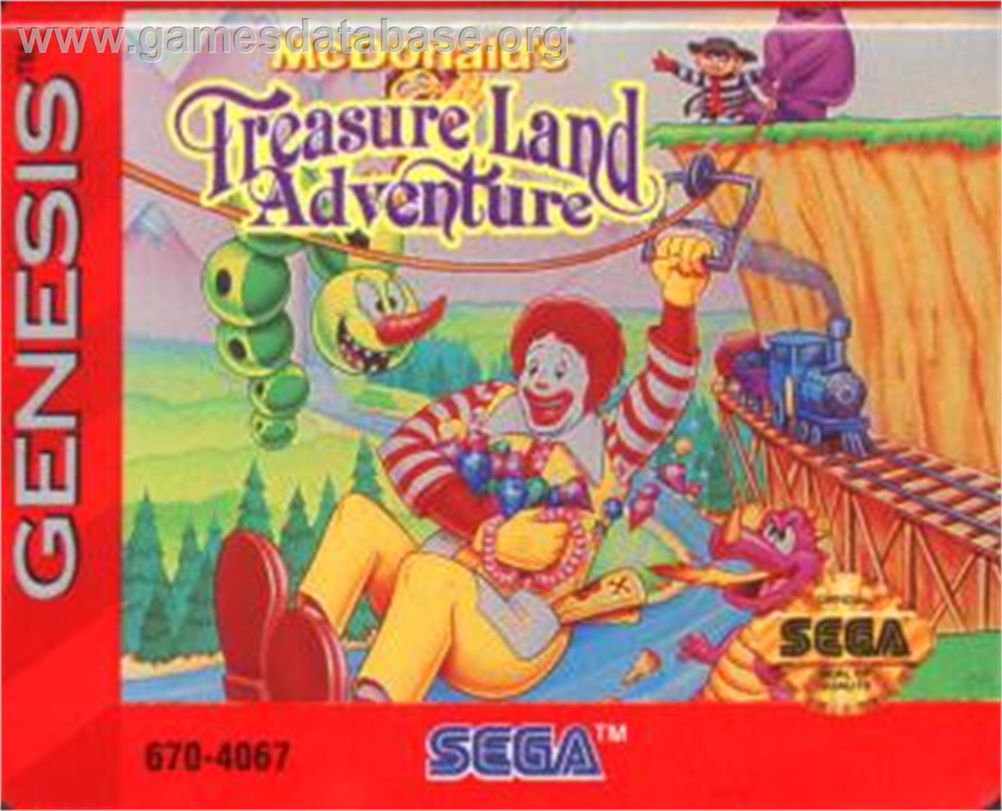 McDonald's Treasure Land Adventure - Sega Nomad - Artwork - Cartridge