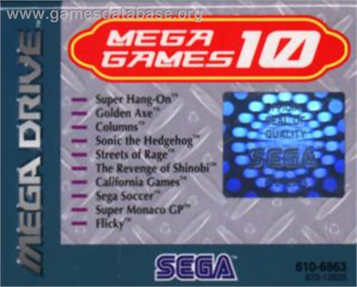 Mega Games 10 - Sega Nomad - Artwork - Cartridge