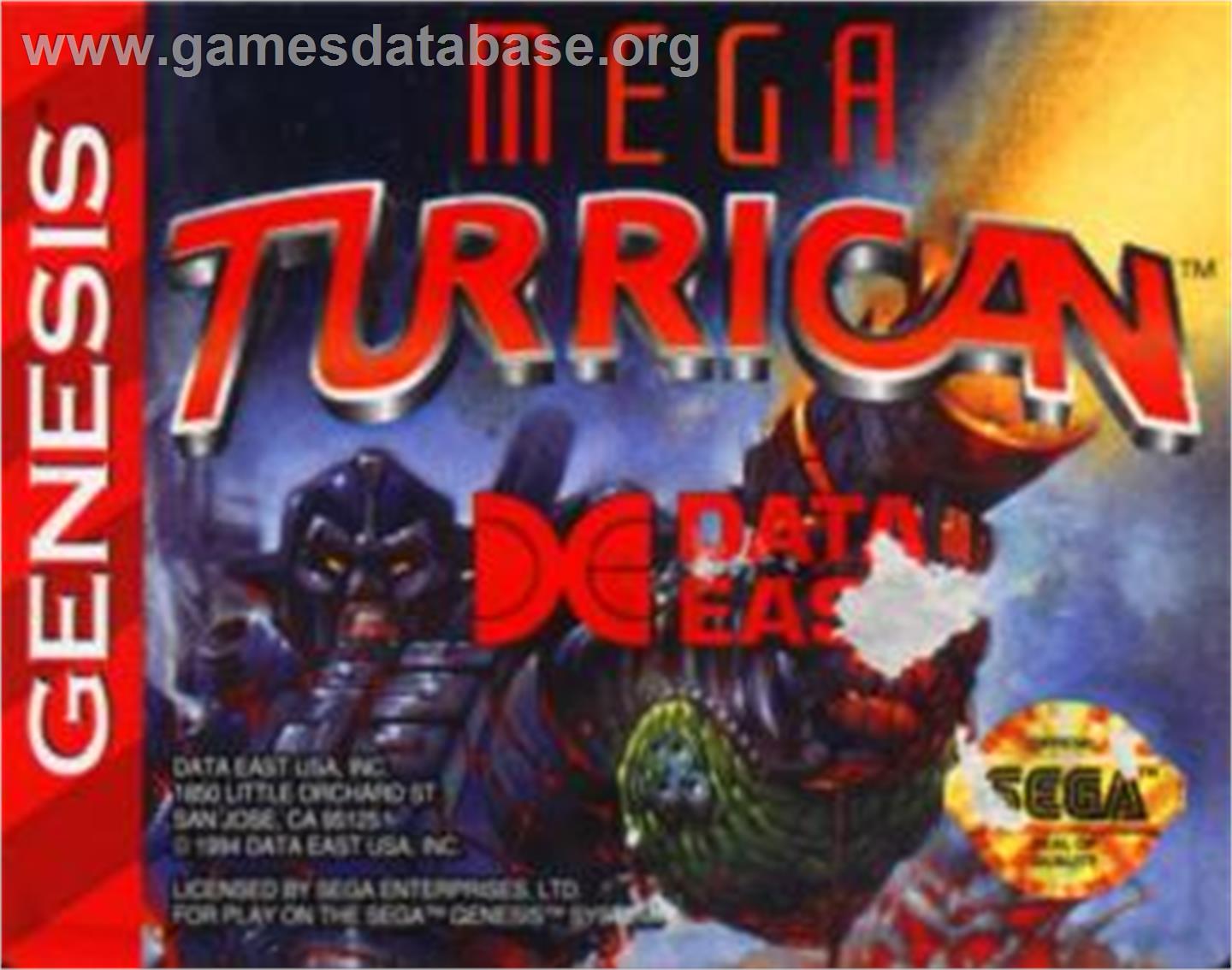 Mega Turrican - Sega Nomad - Artwork - Cartridge