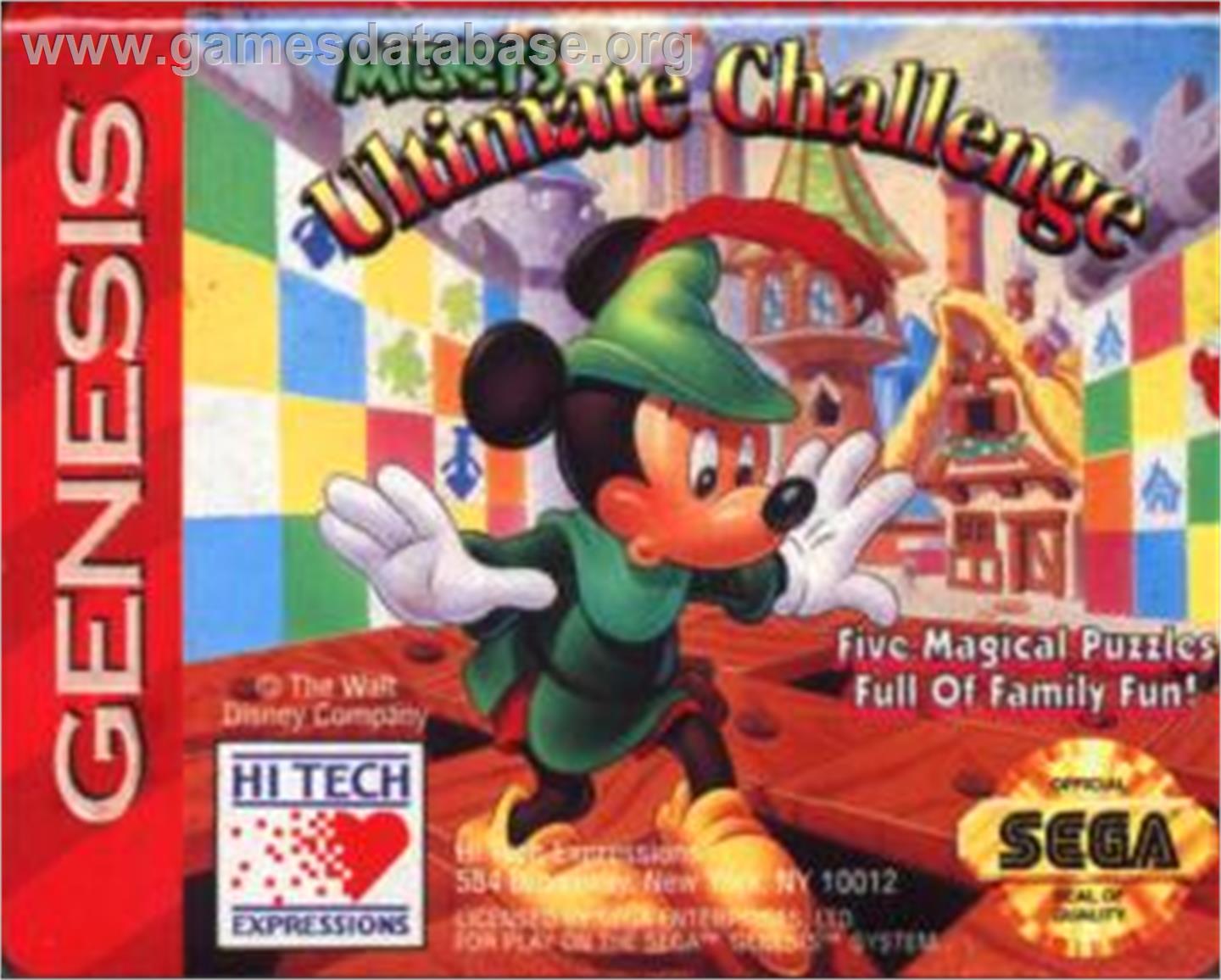 Mickey's Ultimate Challenge - Sega Nomad - Artwork - Cartridge