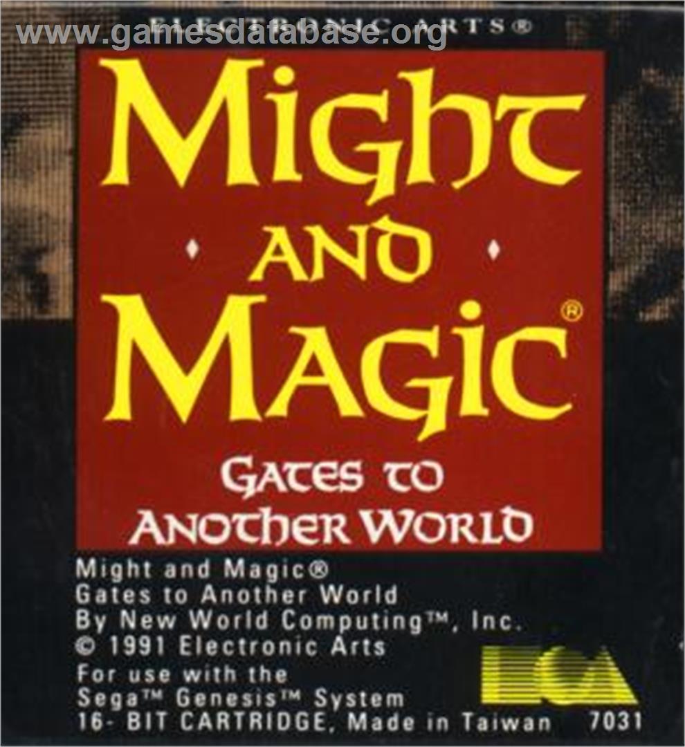 Might and Magic 2: Gates to Another World - Sega Nomad - Artwork - Cartridge