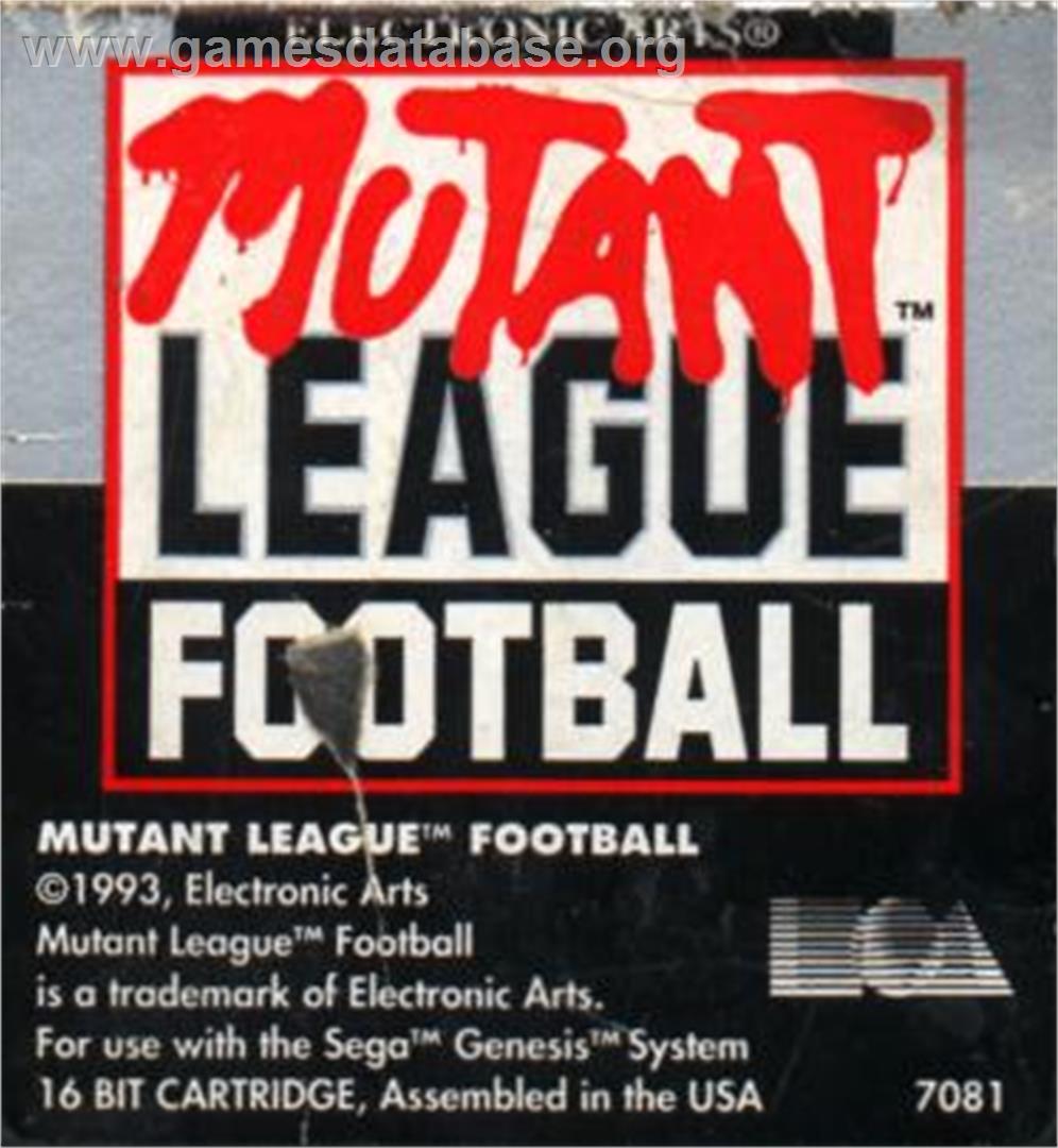 Mutant League Football - Sega Nomad - Artwork - Cartridge