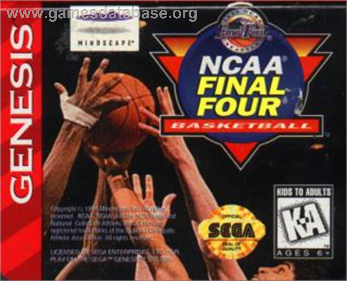 NCAA Final Four Basketball - Sega Nomad - Artwork - Cartridge