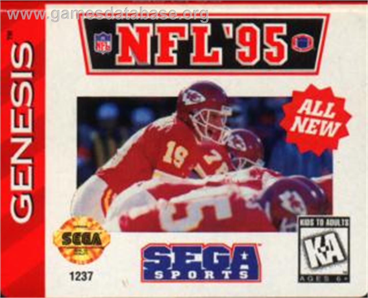 NFL '95 - Sega Nomad - Artwork - Cartridge