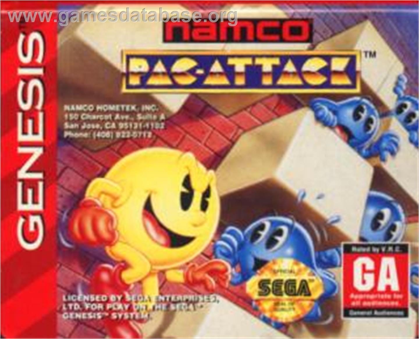 Pac-Attack - Sega Nomad - Artwork - Cartridge