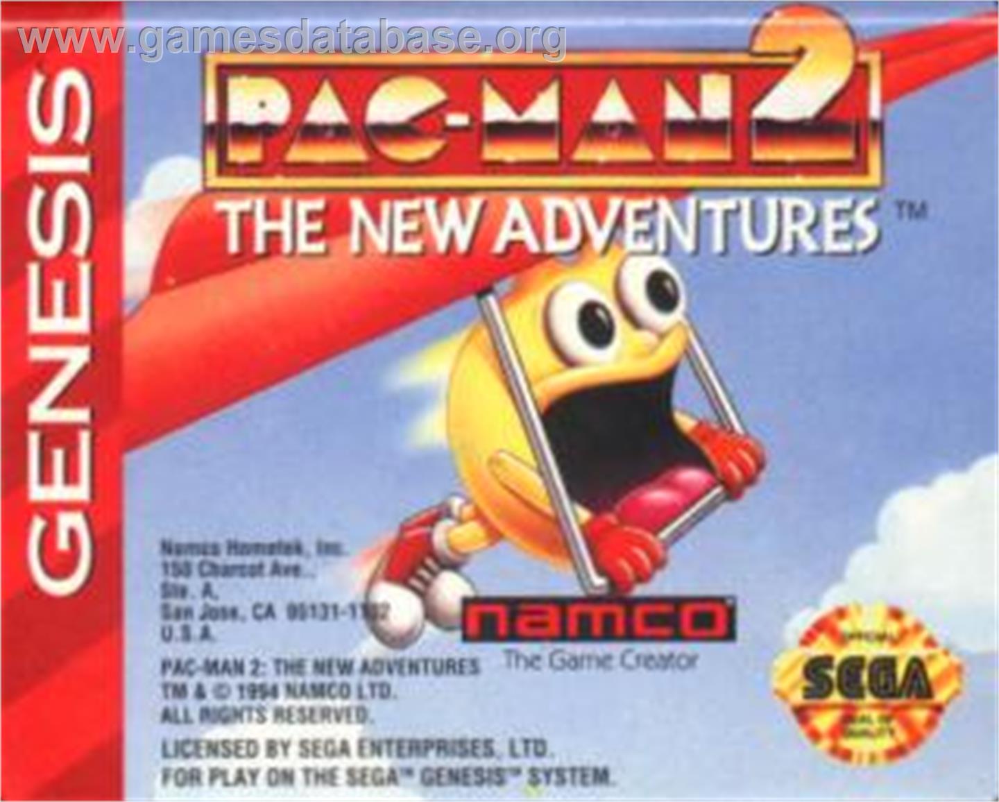 Pac-Man 2: The New Adventures - Sega Nomad - Artwork - Cartridge