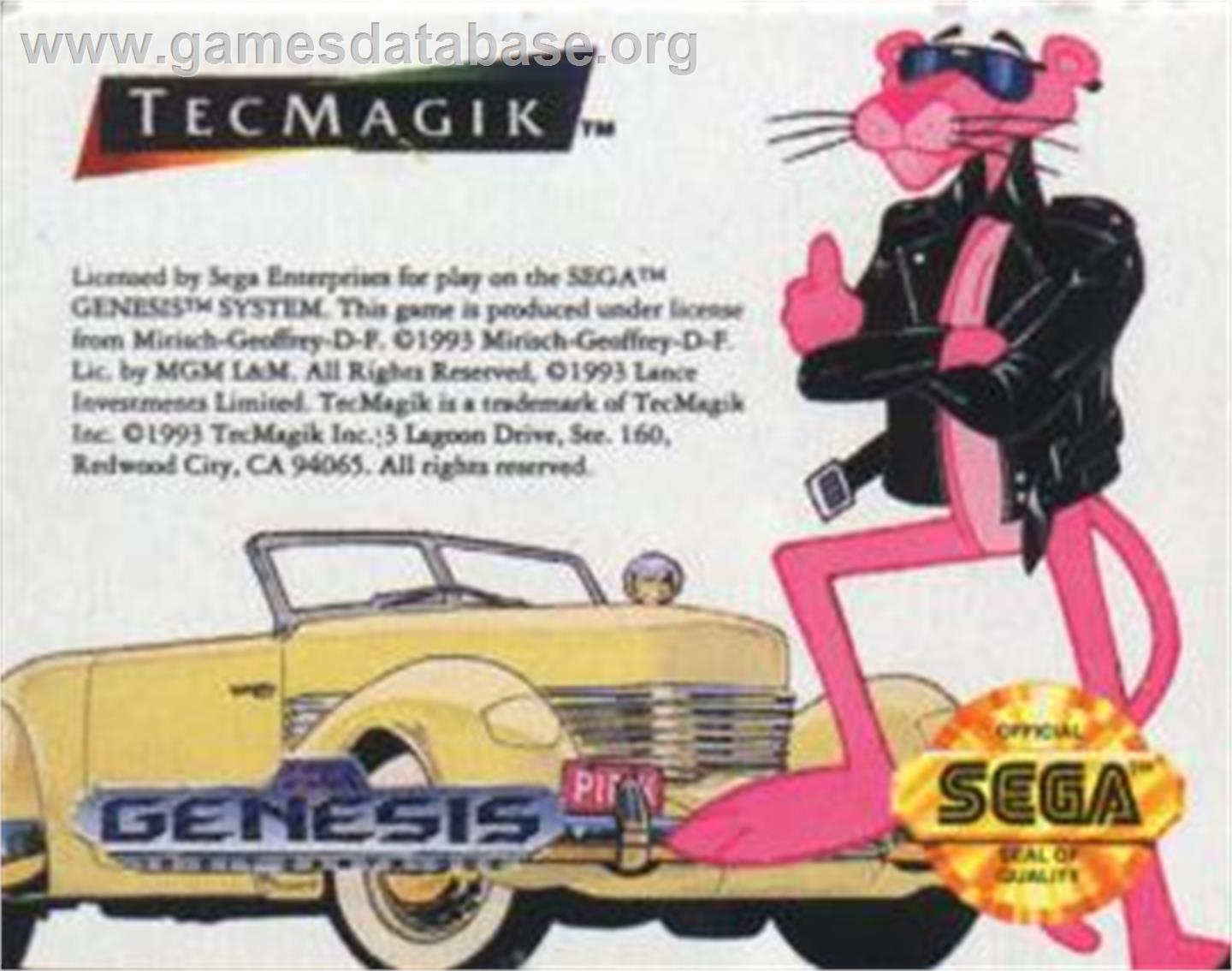 Pink Goes to Hollywood - Sega Nomad - Artwork - Cartridge