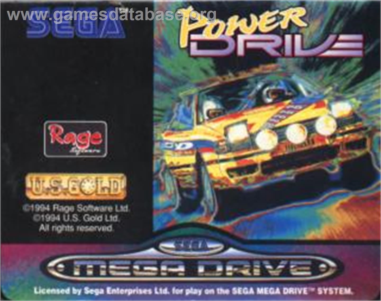 Power Drive - Sega Nomad - Artwork - Cartridge