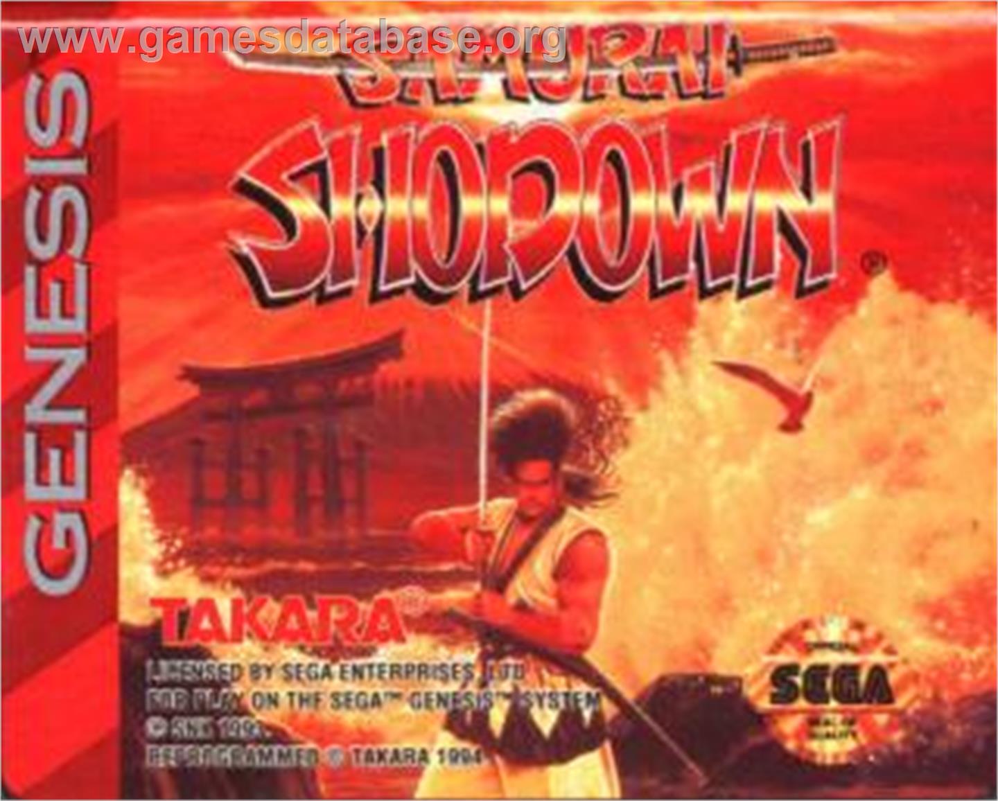 Samurai Shodown / Samurai Spirits - Sega Nomad - Artwork - Cartridge