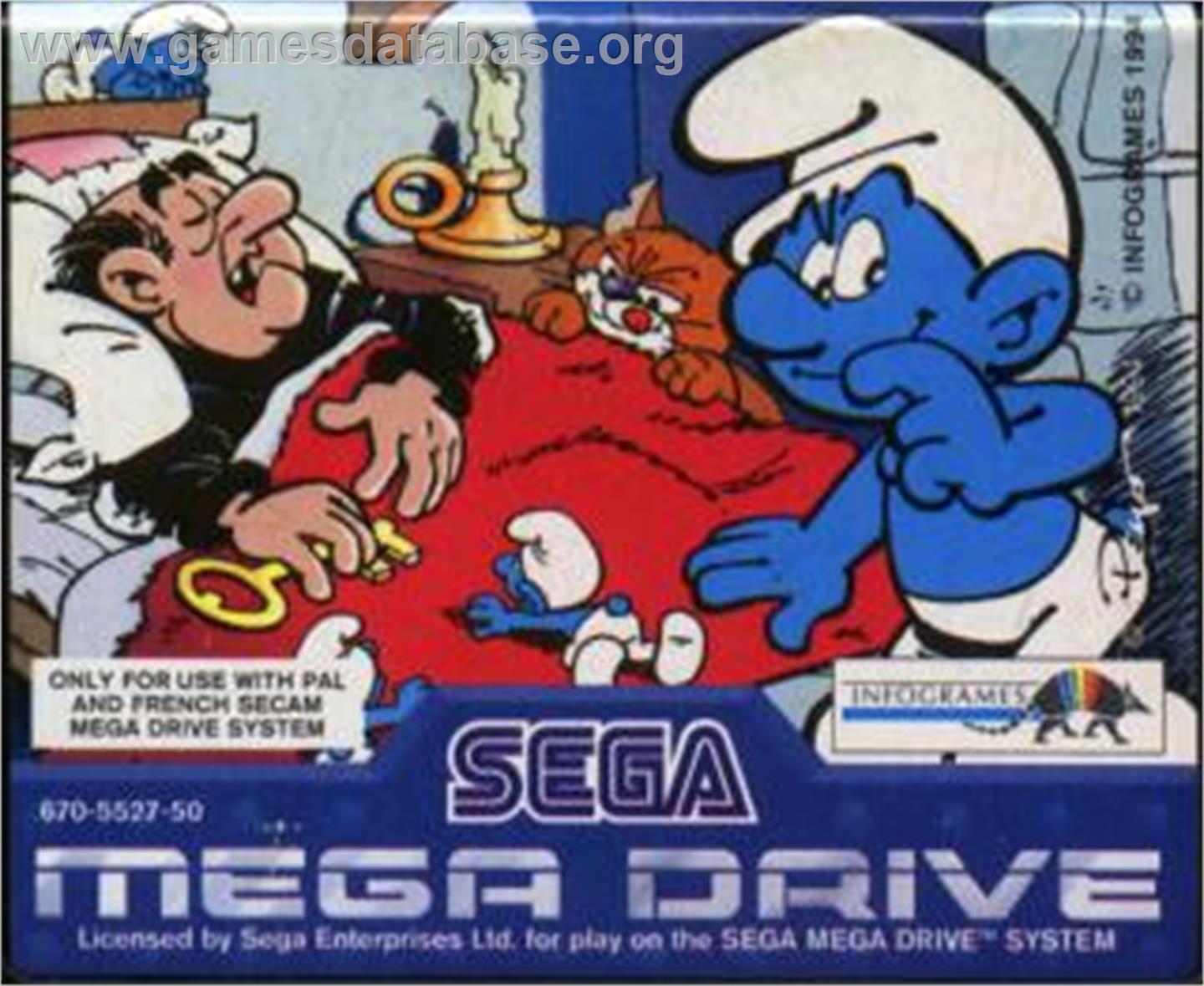 Smurfs, The - Sega Nomad - Artwork - Cartridge